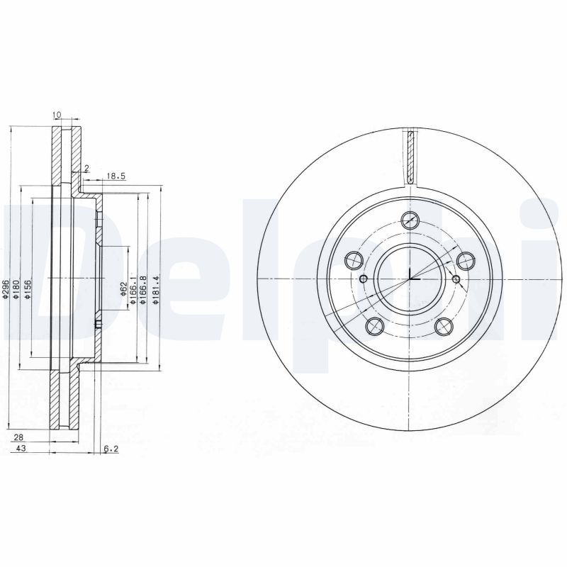 Brake Disc DELPHI BG3735