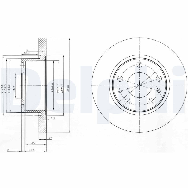 Brake Disc DELPHI BG3752