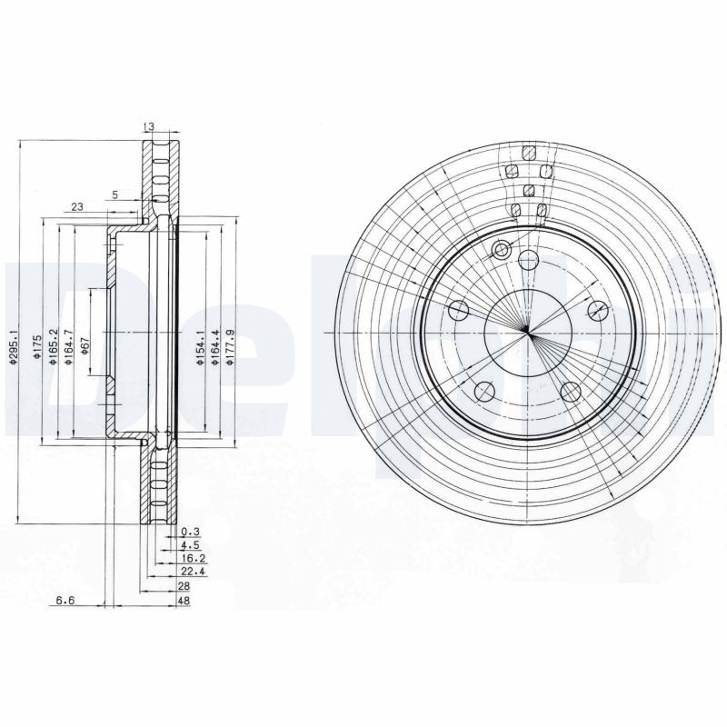 Brake Disc DELPHI BG3755C