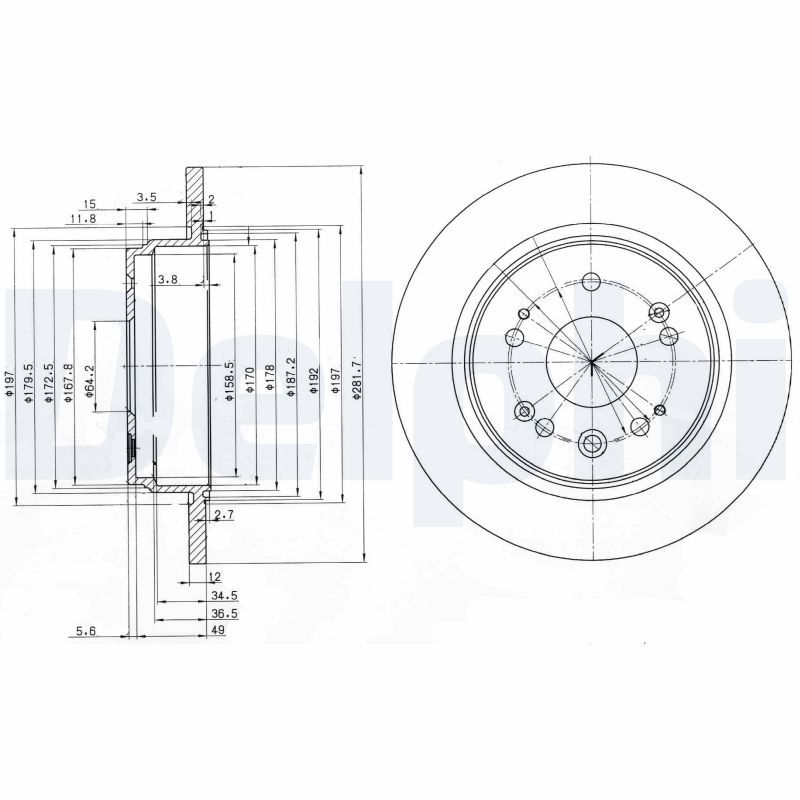 Brake Disc DELPHI BG3797