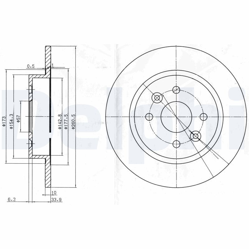 Brake Disc DELPHI BG3804