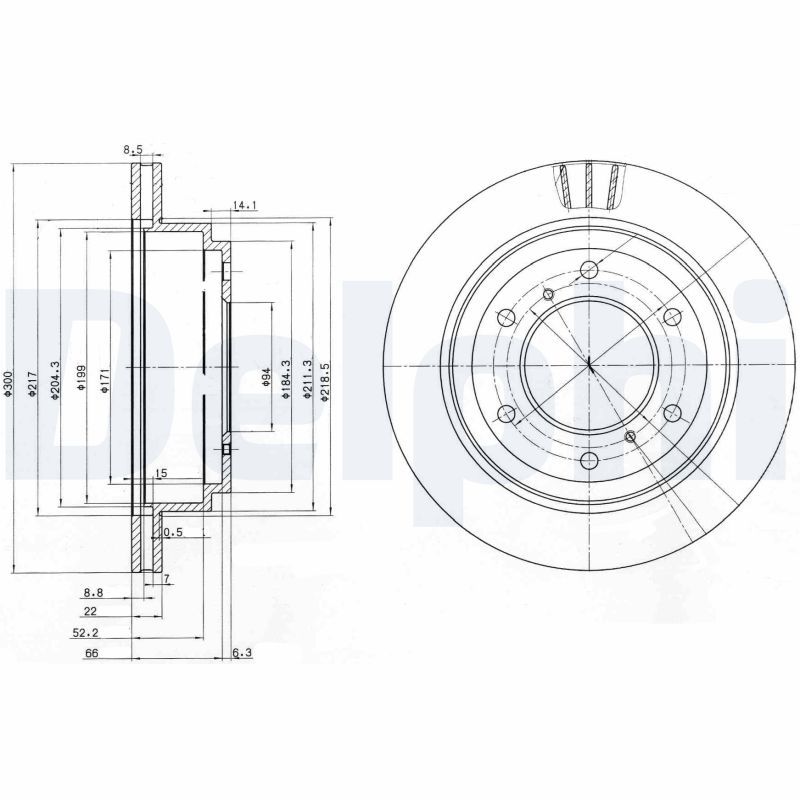 Brake Disc DELPHI BG3813