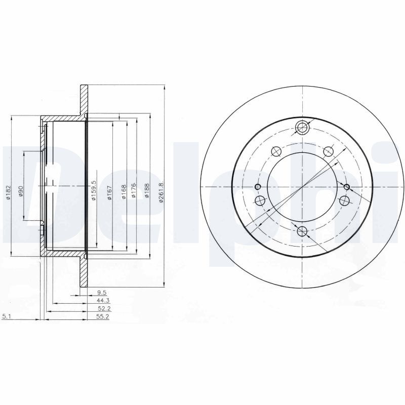 Brake Disc DELPHI BG3815