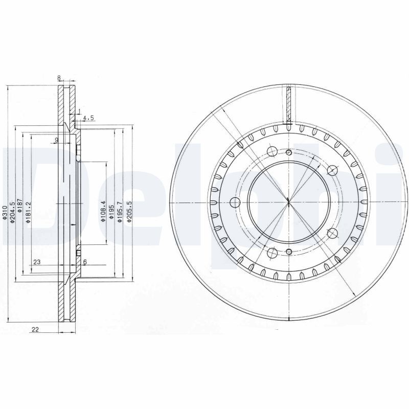 Brake Disc DELPHI BG3821