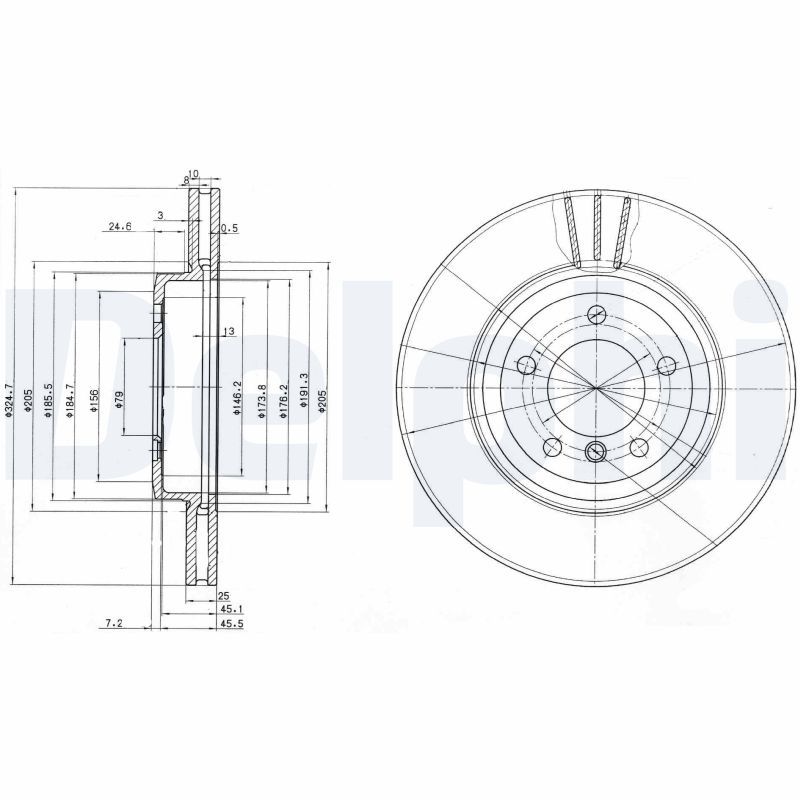 Brake Disc DELPHI BG3830