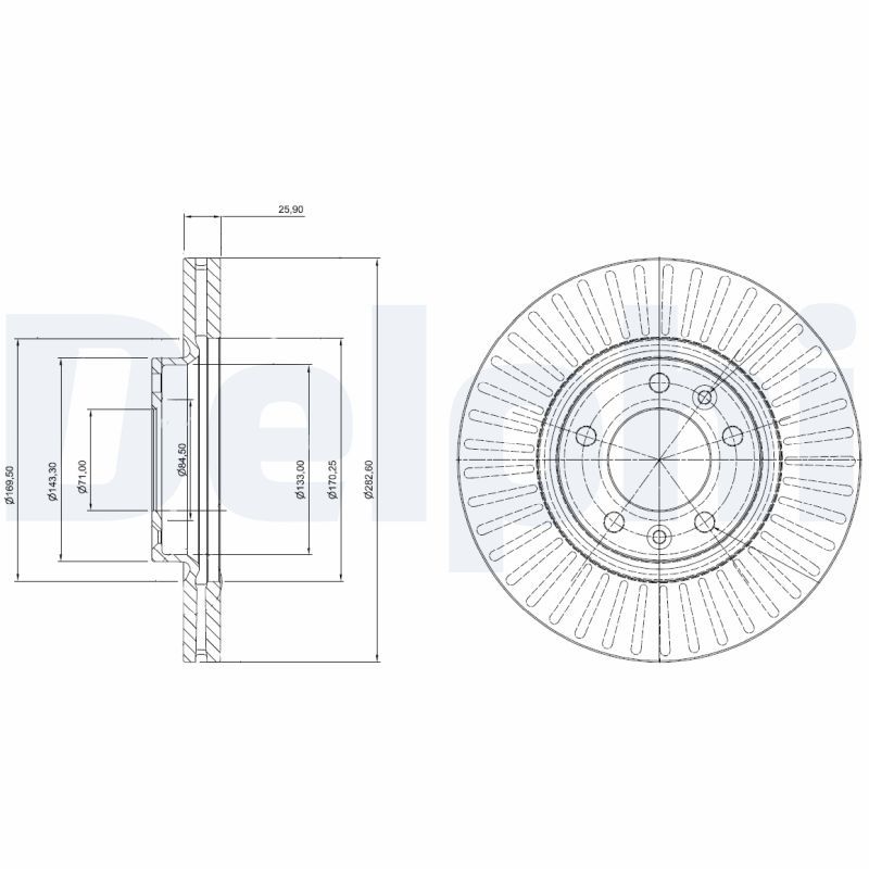 Brake Disc DELPHI BG3835C