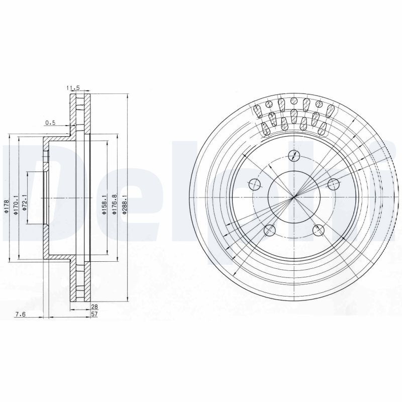 Brake Disc DELPHI BG3846