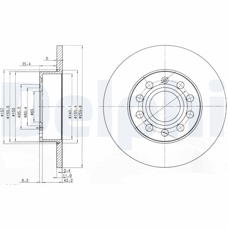 Brake Disc DELPHI BG3890C