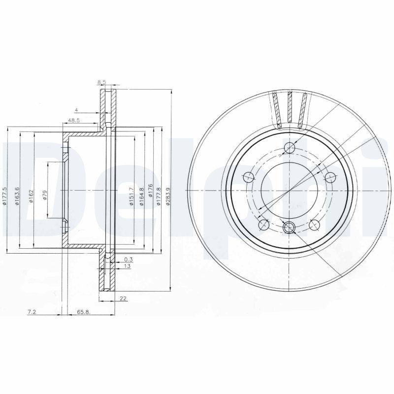 Brake Disc DELPHI BG3899C