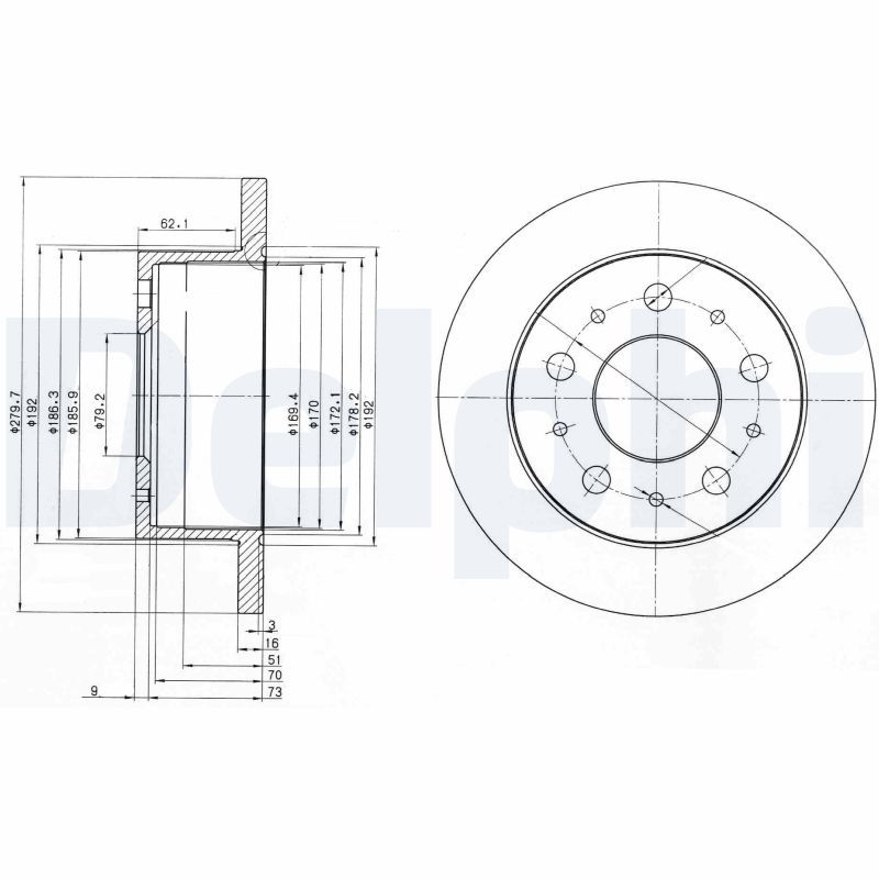 Brake Disc DELPHI BG3923