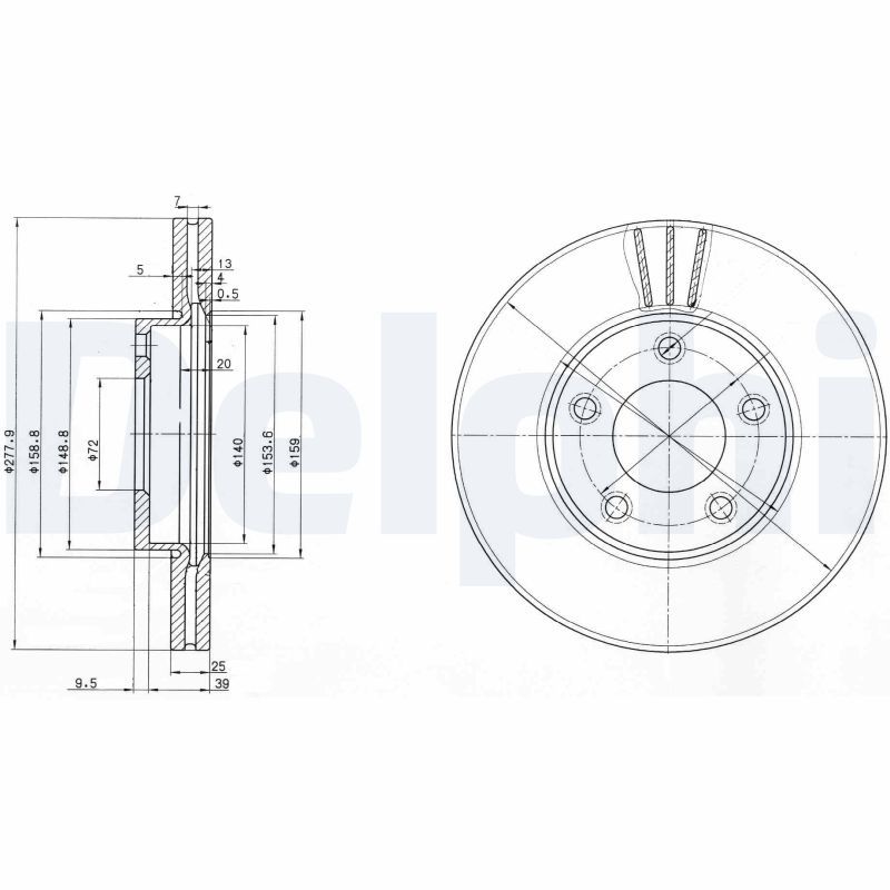 Brake Disc DELPHI BG3927