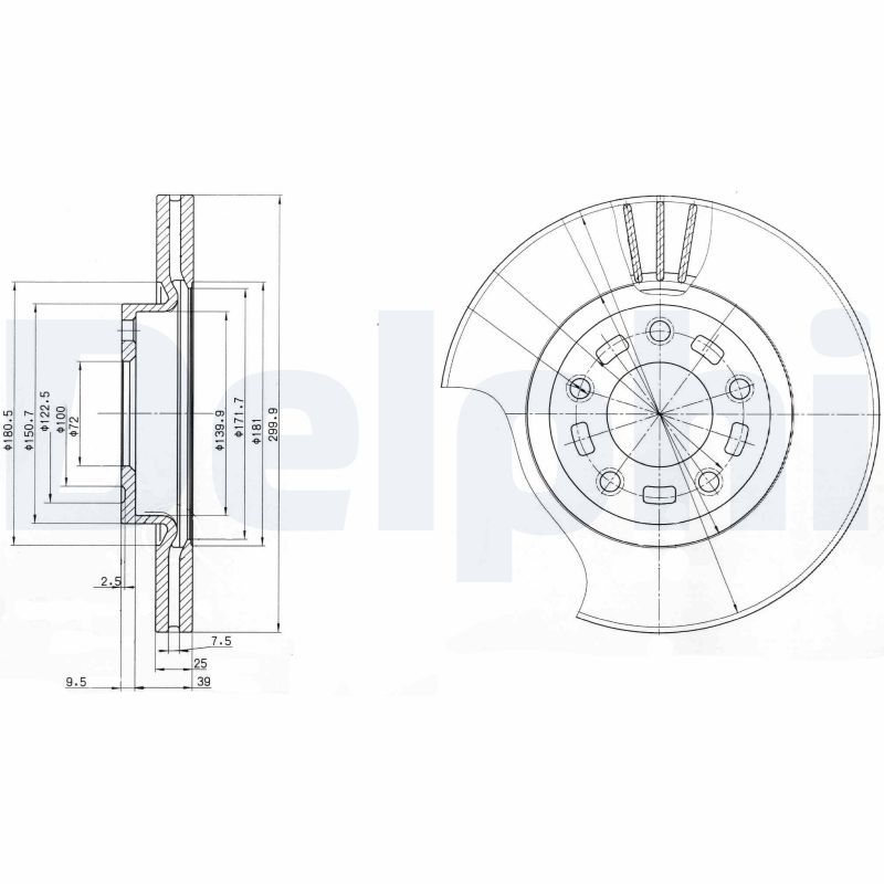 Brake Disc DELPHI BG3928