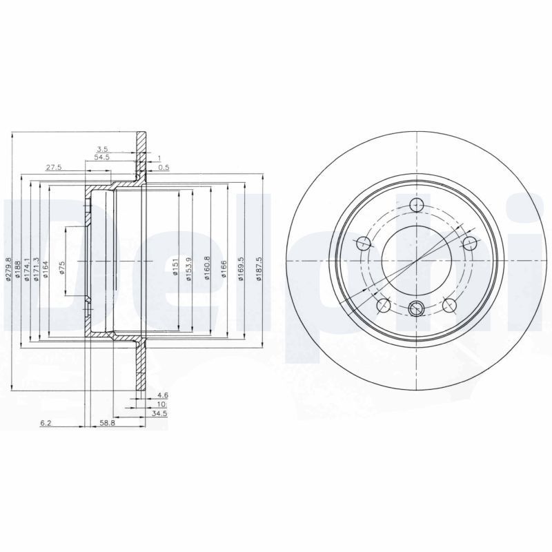 Brake Disc DELPHI BG3948C