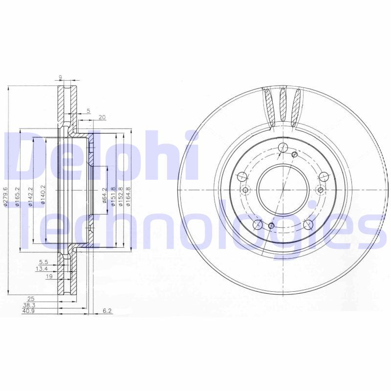 Brake Disc DELPHI BG3977