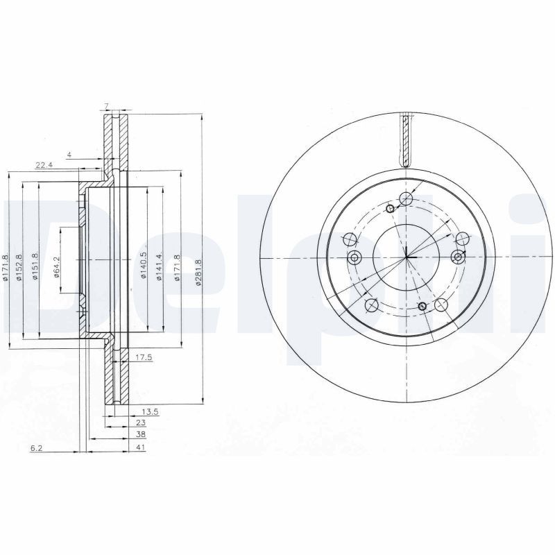 Brake Disc DELPHI BG3980C