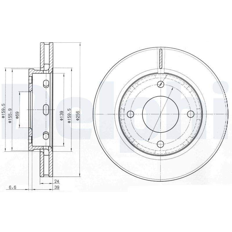 Brake Disc DELPHI BG3987