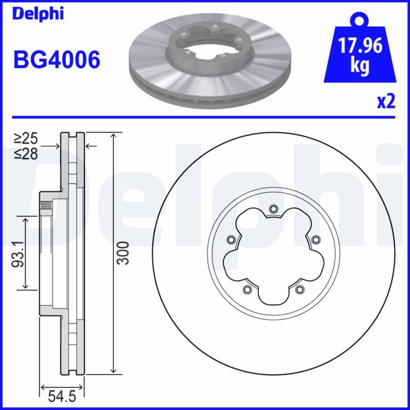 Гальмівний диск DELPHI BG4006