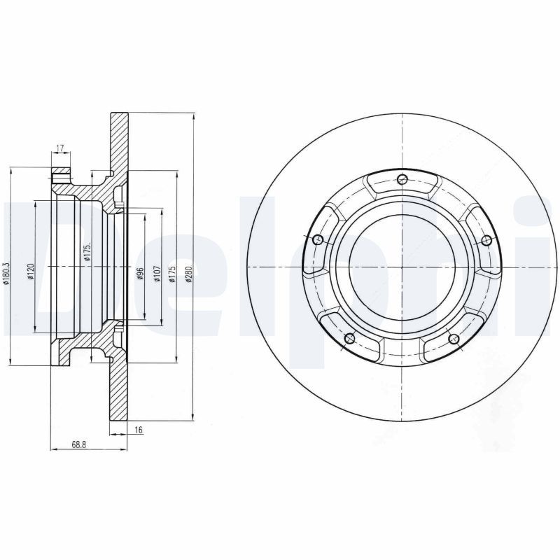 Brake Disc DELPHI BG4008