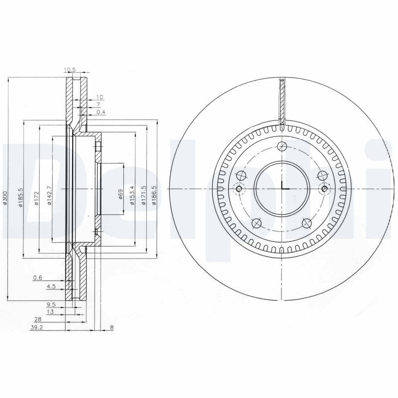 Brake Disc DELPHI BG4011