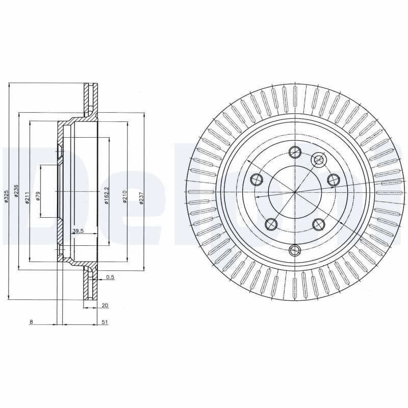 Brake Disc DELPHI BG4020C