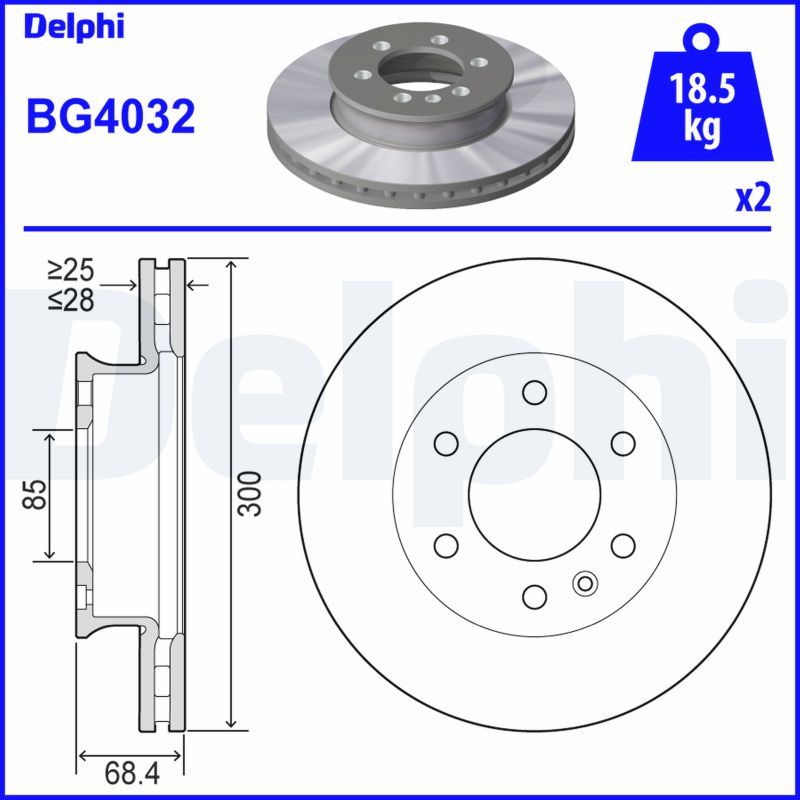 Гальмівний диск DELPHI BG4032