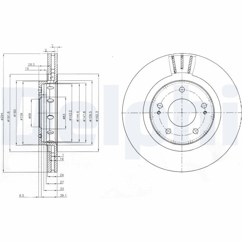 Brake Disc DELPHI BG4038C