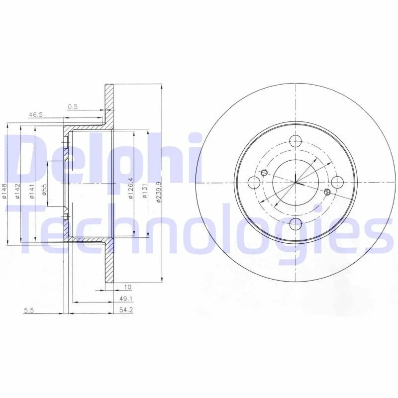 Brake Disc DELPHI BG4050