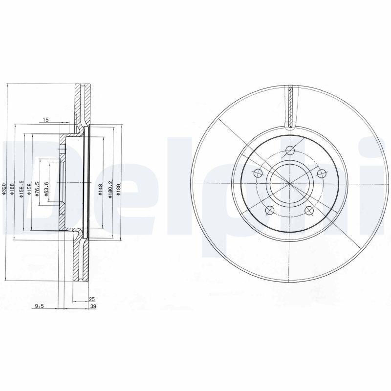 Brake Disc DELPHI BG4056C