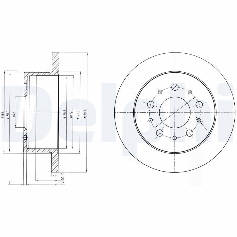 Brake Disc DELPHI BG4061