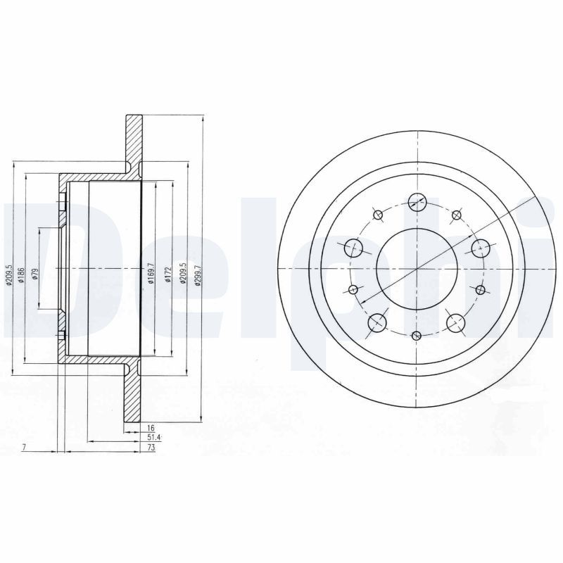 Brake Disc DELPHI BG4062