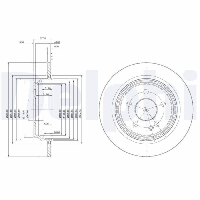 Гальмівний диск DELPHI BG4063C