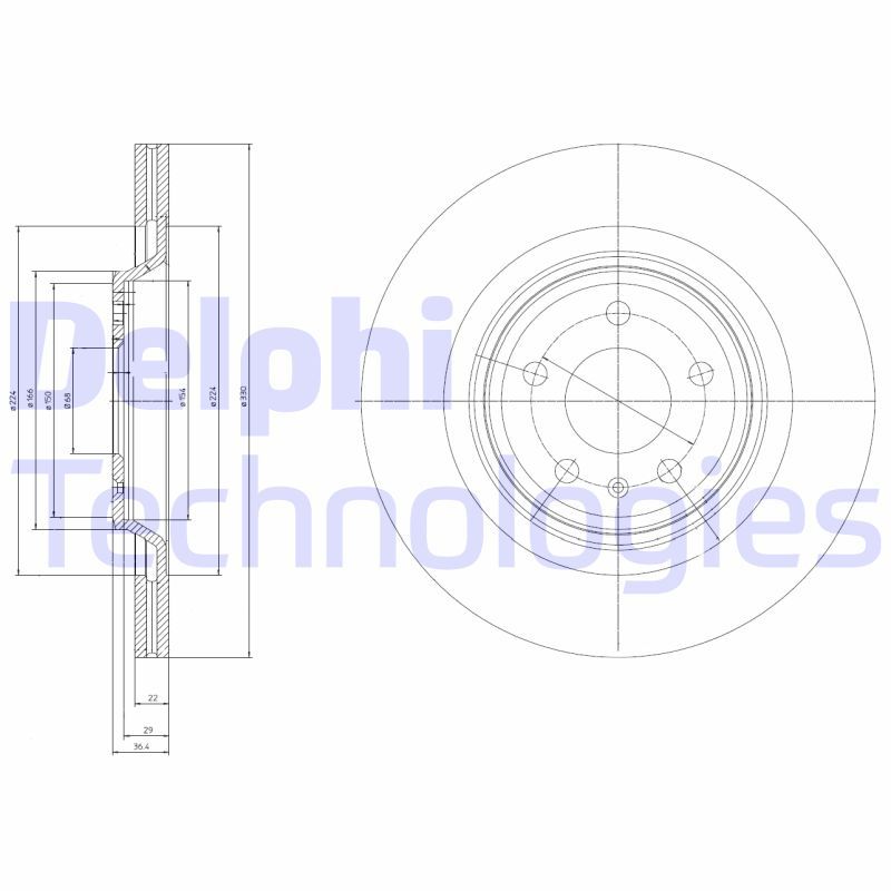 Гальмівний диск DELPHI BG4078