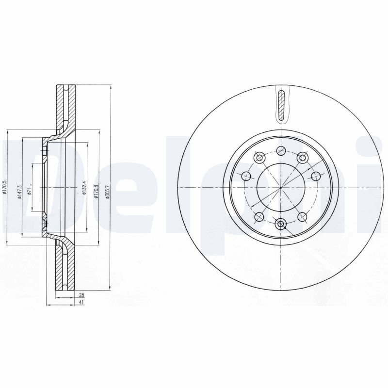 Brake Disc DELPHI BG4083C