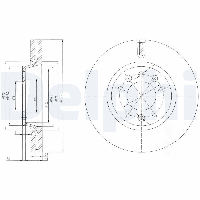 Brake Disc DELPHI BG4084