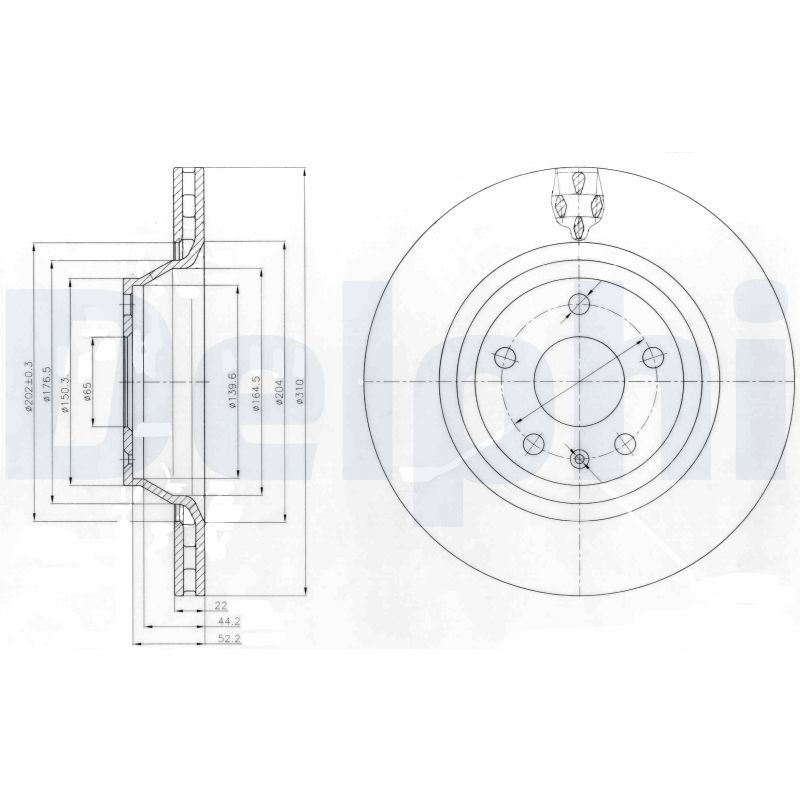 Brake Disc DELPHI BG4090