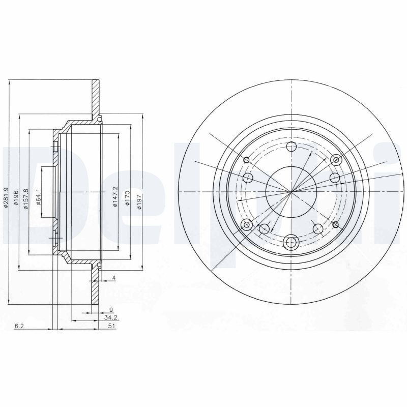 Brake Disc DELPHI BG4095