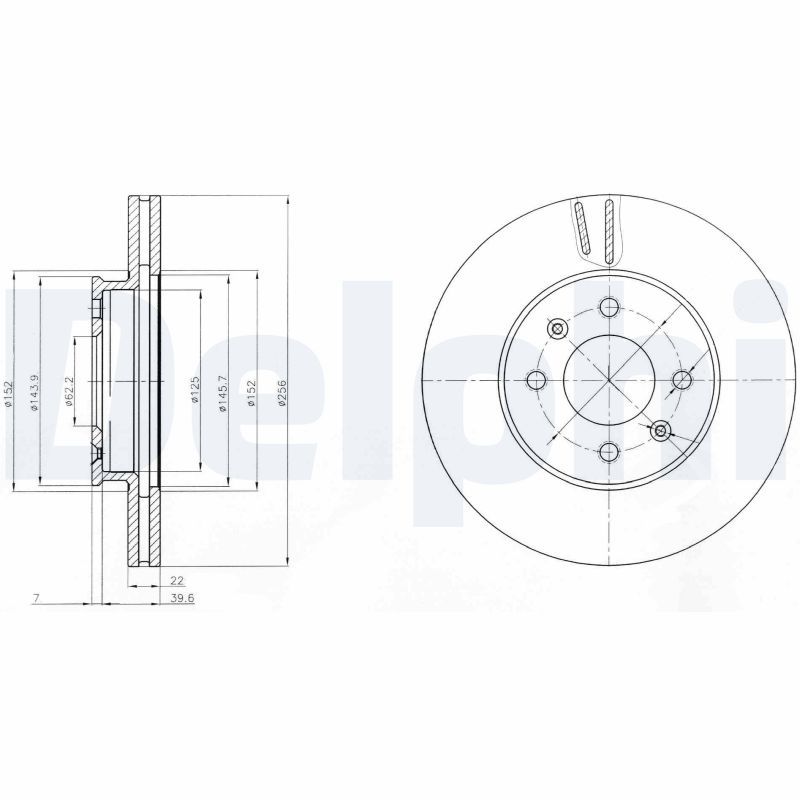 Brake Disc DELPHI BG4096