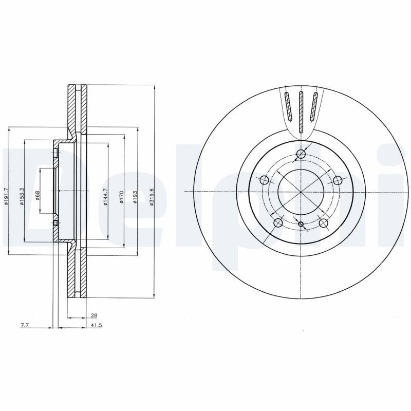 Brake Disc DELPHI BG4107