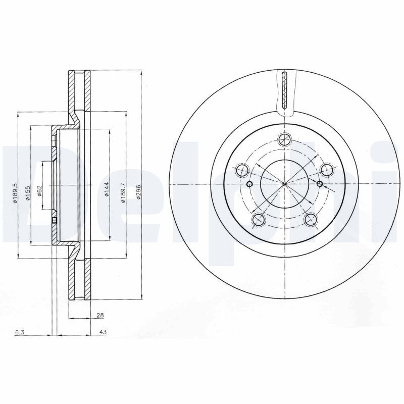 Brake Disc DELPHI BG4114C