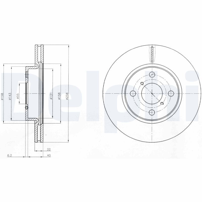 Brake Disc DELPHI BG4116C