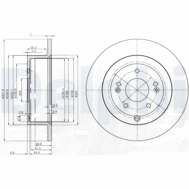 Brake Disc DELPHI BG4136