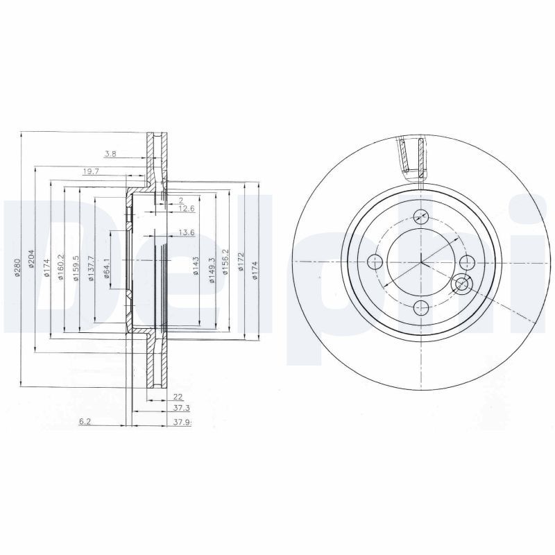 Brake Disc DELPHI BG4146C