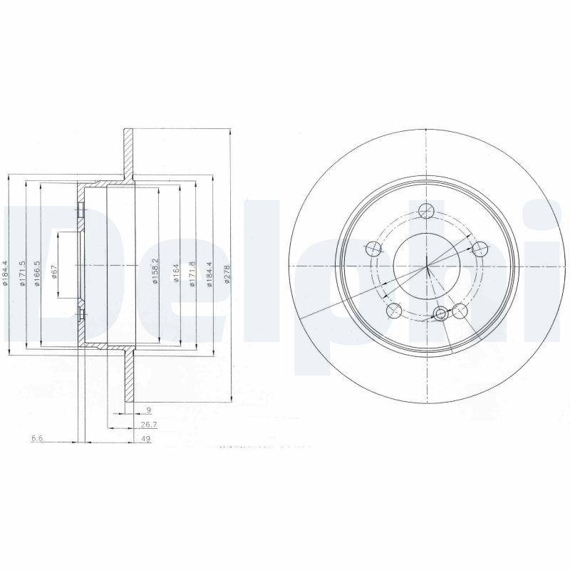 Brake Disc DELPHI BG4152