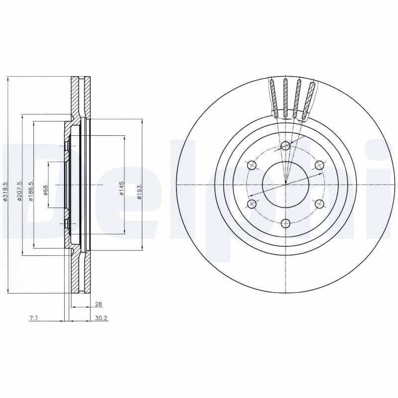 Brake Disc DELPHI BG4176C