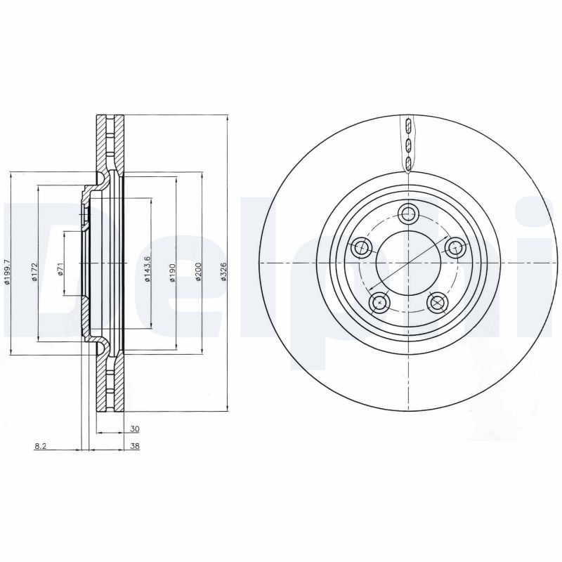 Brake Disc DELPHI BG4203C