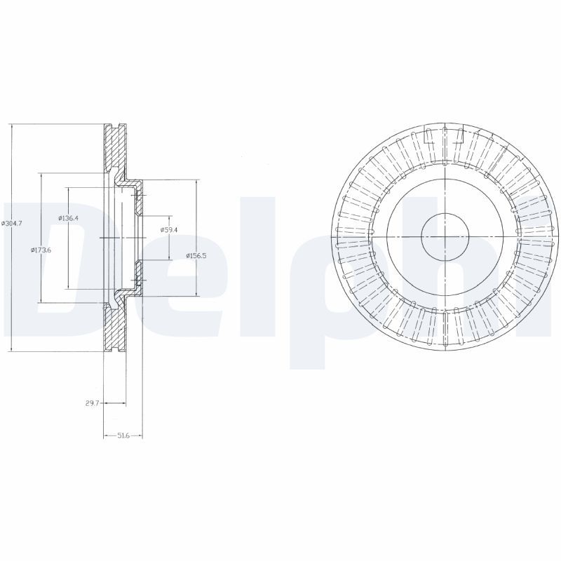 Brake Disc DELPHI BG4214