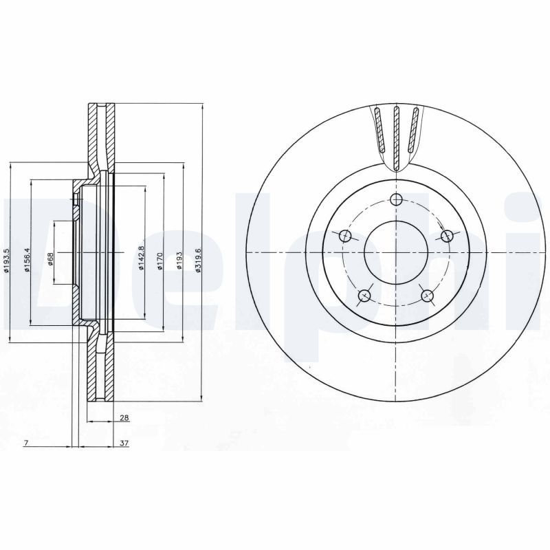 Brake Disc DELPHI BG4231C