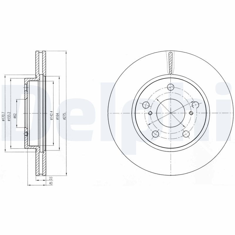 Brake Disc DELPHI BG4232