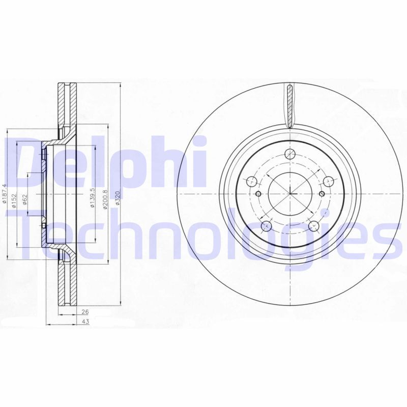 Brake Disc DELPHI BG4235