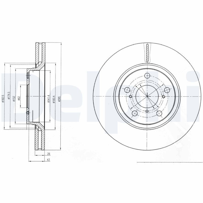 Brake Disc DELPHI BG4236C